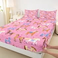 thumbnail image 3 of Homewish Animal Horse 3pcs Twin Sheet Sets For Teens Boys Girls,Chic Flowers Twin Fitted Sheet,Western Farmhouse Breathable Flat Sheet,Breathable Home Decor, 3 of 7