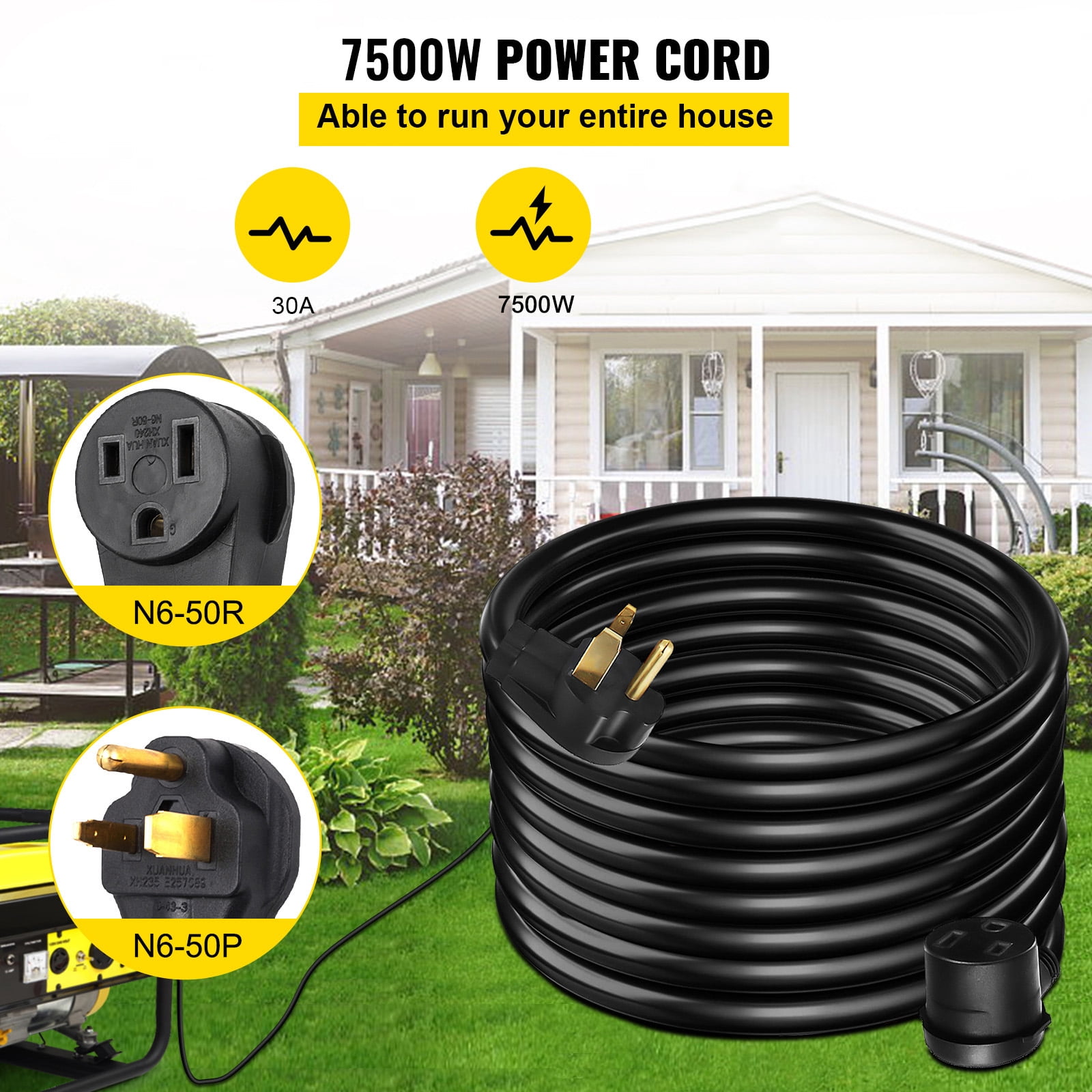 KFFKFF Welder Extension Cable, 50ft - Suitable for MIG, TIG, Plasma Welding, 30A Capacity, Complies with UL Standards