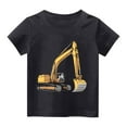 thumbnail image 4 of Wancir Transportation Shirt for 3-14T Boys Funny Cartoon T-Shirt Short Sleeve Car Train Excavator Shirts, 4 of 6