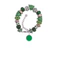 thumbnail image 2 of Silvertone Small Green Enamel Disc Green Christmas Bead Bracelet, 2 of 4