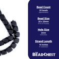 thumbnail image 4 of The Bead Chest Black Cornerless Cube Wood Beads: 20mm Diamond Cut Natural Organic Beads for Jewelry Making, 4 of 4