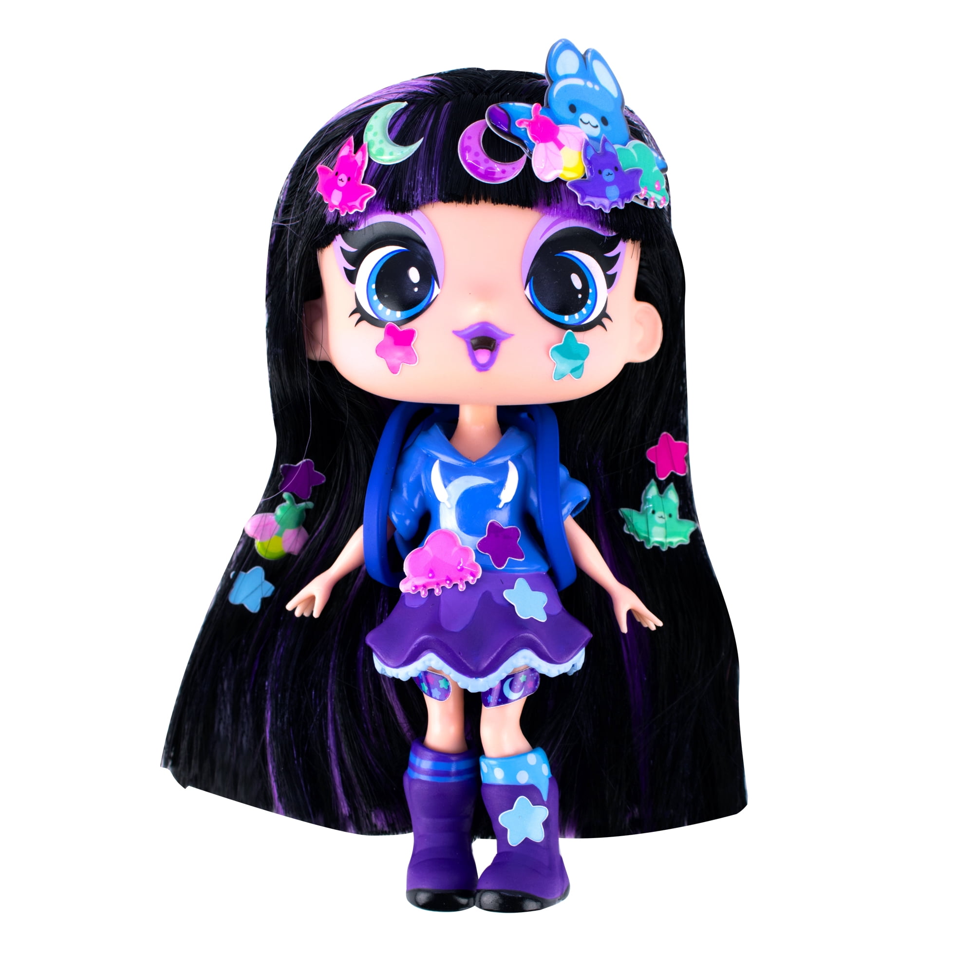Decora Girlz 5" Tall Collectible Dolls, Batty, over 44-Suprises Inside, Children Ages 4 and up