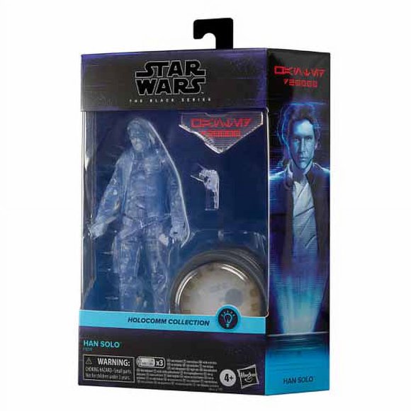 Star Wars The Black Series Figurine Articulée de 6 Pouces Collection Holocomm de Luxe - Hologramme Han Solo