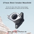 thumbnail image 3 of Bent Intake Manifold 27mm Replacement Accessories Fit For CG 125cc 150cc 200cc Vertical Engine Roketa Sunl BMS JCL Jetmoto ATV Dirt Pit Bike. -, 3 of 5