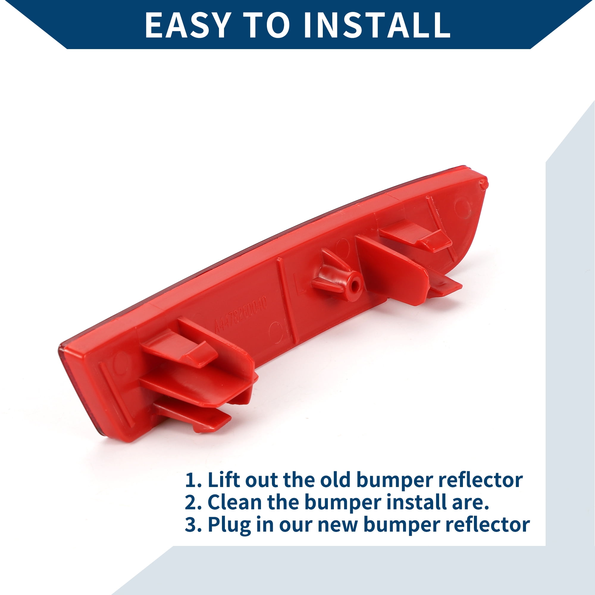 Unique Bargains Bumper Reflector for Mercedes-Benz Metris 2016-2023 Rear Left