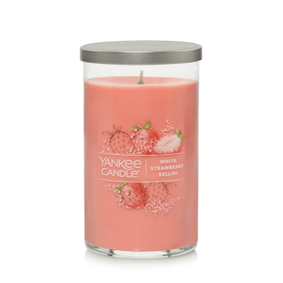 Yankee Candle Signature Medium 2-Wick Candle, White Strawberry Bellini, 14.25 oz