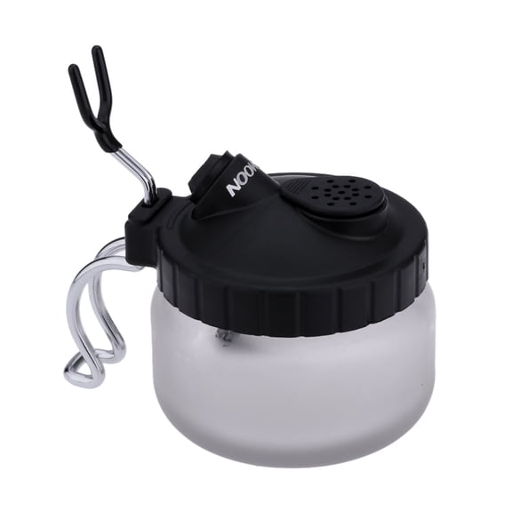 Professional Airbrush Cleaning Pot Glass Airbrush Holder Clean Paint Jar Bottle Manicures Supply