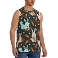 thumbnail image 2 of Kdxio Rabbit Is Eating Carrots for Men's Muscle T-shirt,Sleeveless for Workout Running Athletic Gym Lounge Casual, 2 of 7