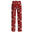 thumbnail image 6 of Riecok Womens Lounge Pants Plus Size Elastic Waist Straight Leg Pajama Bottoms Christmas Print Trendy Casual Lounge Pants Multicolor 4XL, 6 of 7