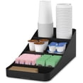 thumbnail image 1 of Lorell EMSCOMP7BLK 7 Compartment Coffee Condiment Organizer, Black, 1 of 2