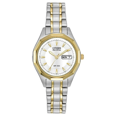 EW3144-51A Eco-Drive Two Tone Stainless Steel Bracelet Watch