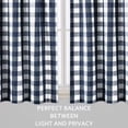 thumbnail image 7 of Haperlare 26"W x 45"L Navy Blue White Kitchen Curtains Farmhouse Buffalo Plaid Rod Pocket Tier Curtains Light Filtering Half Window Curtain, 2 Panels, 7 of 7