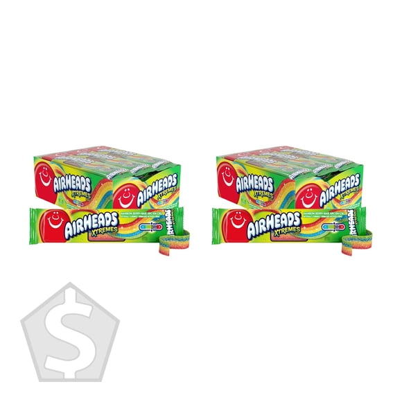 Airheads Xtreme Rainbow Belts, 18 × 57 g - Pack of 2