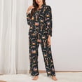 thumbnail image 2 of Picia Various Crustaceans Pattern Women’s Long-Sleeve Sleepwear Set - Soft 2-Piece Loungewear with Pockets, Comfy PJs for Relaxing Nights-Medium, 2 of 7