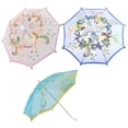 thumbnail image 2 of 3pcs Mini Lace Umbrella Kids Play Umbrella Toy Decoration Prop Embroidery Umbrella (Random Pattern), 2 of 9