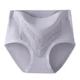 thumbnail image 2 of Womens Underwear 100% Cotton Plus Size High Waist Seamless Breathable Lace Stretch Lightweight Soft Hipster Panties M-3XL, 2 of 5