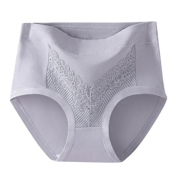 Srobpty Women's High Waist Lace Panties, Breathable Lace Trimmed High Waisted Triangular Under Wear for Women