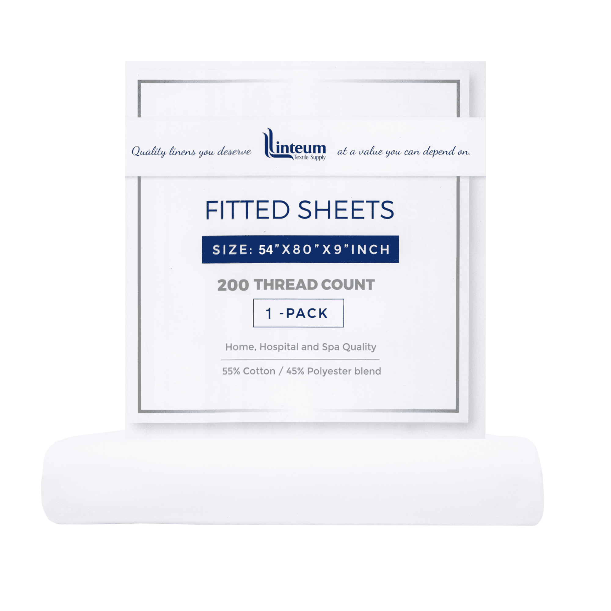 3 new white full 54x80x12 percale deep pocket fitted hotel bed sheets premium 