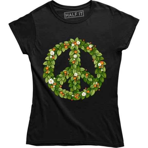Geometric Peace Symbol Hippie Festival Political Anti War Women's T-Shirt