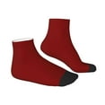 thumbnail image 3 of Bingfone Maroon Design Patterned Men'S Women'S Casual Cotton Socks, 3 of 9