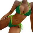 thumbnail image 4 of BSDJILFG 50% Women's Bikini Tops High Neck Swimsuit Racerback Padded Bathing Suit Sexy Swimwear, 4 of 6