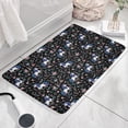 thumbnail image 3 of Black Cartoon Unicorn Flower Flannel Non Slip Door Rugs,Washable Door Mats Indoor,Decorative Door Mats,Dirt-Resistant and Absorbent Doormat for Entrance,Bedroom,Kitchen,Bathroom,31.5"x17", 3 of 4