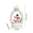 thumbnail image 3 of Christmas Snow Globes Lantern,Battery Operated Christmas Lights, Snowman and Deer with LED Lights, Snowing Effect, Holiday Tabletop Lantern for Home Decor, Winter Wonderland Decoration, 3 of 6