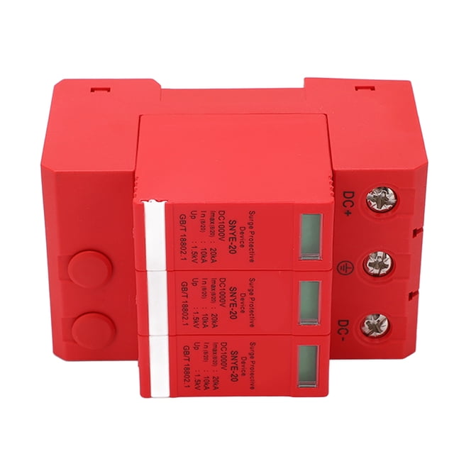 DC PV Surge Protector, 1000V Flame Retardant Orange Surge Protective Device 20KA For Office 2P,3P