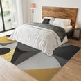 thumbnail image 3 of Gold Irregular Geometry Area Carpet, Modern Minimalism Rugs for Living Room, Floor Rugs Machine Washable Breathable Soft Anti-Skid for Family Bedside Bedroom Study Sofa 3x4ft, 3 of 7
