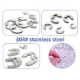 thumbnail image 4 of ZOUBAOQ 120PCS Open Retainer Type E Circlip Stainless Steel Circlip Kit Snap Retaining E-Clip Durable, 4 of 8
