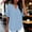 c01Blue, variant on JGGSPWM Women's Plain Short Sleeve Blouse, Casual Solid Color Top for Daily Wear, Ladies Fashion Clothes for All Seasons Blue XL