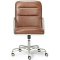 thumbnail image 3 of Finch Franklin Modern Ergonomic Office Desk Chairs, Comfy Seat, High Back Adjustable Swivel Rolling Chair With Wheels, Brown Leather, 3 of 9