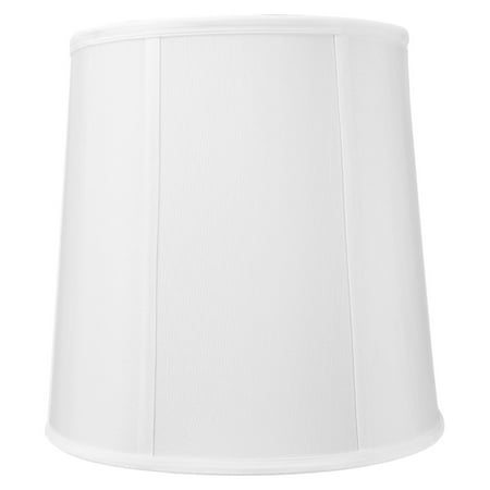 Shade 20 Chocolate - 10x12x12 White Linen Fabric Drum Lampshade