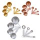 thumbnail image 1 of Cuchara medidora para hornear, taza medidora, juego de 8 cucharas medidoras de acero inoxidable, taza medidora de 4 piezas con escala, cuchara medidora de oro rosa, taza medidora, 1 of 1