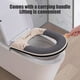 thumbnail image 4 of Zipper Model Toilet Seat Household Embroidery Sitting Washer Toilet Seat Cover Cute Washer Toilet Seat, 4 of 6