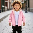 thumbnail image 5 of EnJoCho Girls Fleec𝖾 Lined Zip Hoodie Jacket Thick Warm Winter Coat with Pockets Kids Children Outerwear Cozy Pullover Sweatshirt Thermal Snowsuit Hooded Windproof Cold Weather Apparel, 5 of 7