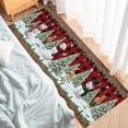 thumbnail image 4 of Kitchen Rugs and Mats Set of 1 Christmas Snowman Xmas Tree Farmhouse Red Plaid Kitchen Sink Mat,Non-Slip Area Runner Rug,Washable Floor Mat for Home Dining Room Office 15"x47", 4 of 6