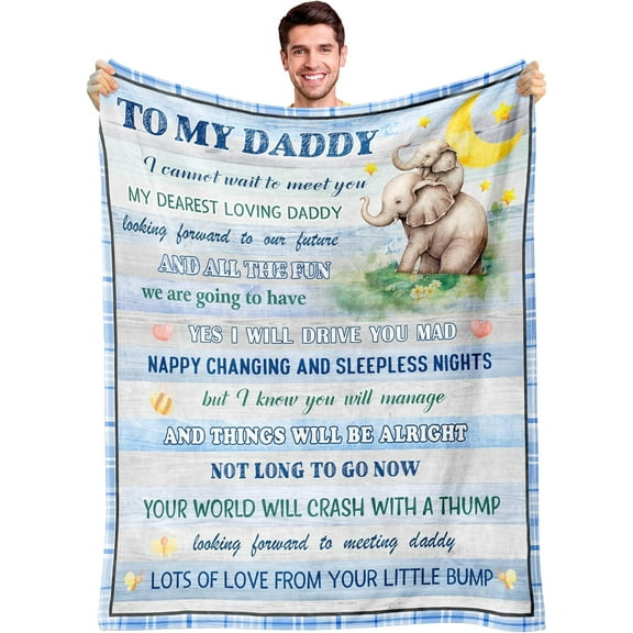 New Dad Gifts, Dad to be Gifts for 1st Time Dad, First Time Daddy Gifts, Gender Reveal Gifts for Dads, Soon to be Daddy Gifts, Best New Dads Gifts for Fathers Day Christmas Throw Blanket 60"x50"
