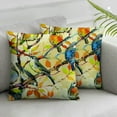 thumbnail image 2 of PIKWEEK  Spring Birds Throw Pillow Covers Outdoor Farmhouse Birds Pillow Case,Turquoise Blue Birds Cushion Covers for Sofa, Couch, Patio Home Seasonal Decoration,2 Pack, 2 of 6