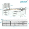 thumbnail image 5 of Moda Furnishings Twin Size Platform Storage Bed Solid Wood Bed with 6 Drawers Expresso, 5 of 5