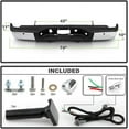 thumbnail image 2 of Tecman Rear Bumper for silverado sierra 1500 2007 - 2013 Chrome with sensor holes, 2 of 2