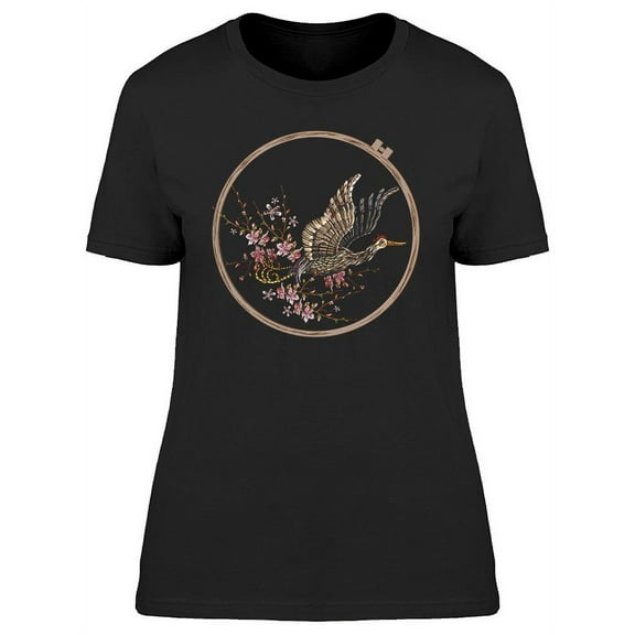 Asian Crane T-Shirt Women -Image by Shutterstock, Female Small