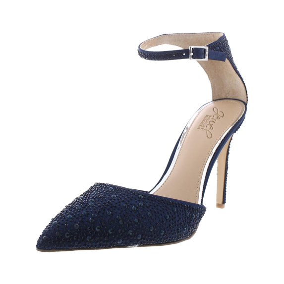 Jewel Badgley Mischka Womens Boston Satin Evening Dress Pumps
