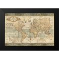 thumbnail image 2 of Coulter, Cynthia 24x17 Black Modern Framed Museum Art Print Titled - Classic World Map, 2 of 5