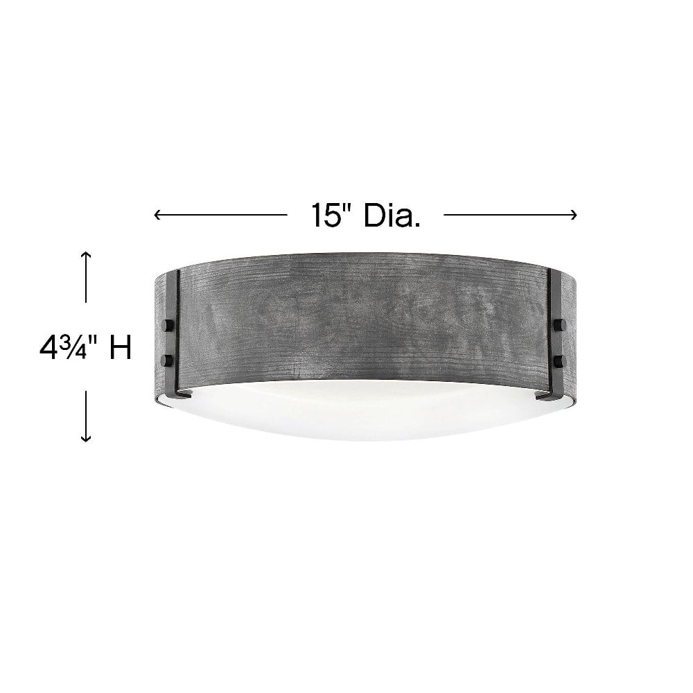 Hinkley Lighting 29203 Sawyer 3 Light 15" Wide Open Air Outdoor Flush Mount Ceiling