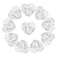 thumbnail image 1 of Uxcell 10Pcs Piedras de Cristal en Forma de Corazón Natural, 0.8" Gema de Amor Pulida, Rocas de Bolsillo Grabadas para Mujeres Regalo de San Valentín Meditación 0.2" de Grosor, Howlite Blanca, 1 of 6