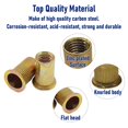 thumbnail image 3 of 860pcs Rivet Nut Kit, SAE UNC Rivet Nuts Assortment Carbon Steel Flat Head Rivnut Threaded Insert Nut Including 6#-32, 8#-32, 10#, 3 of 6