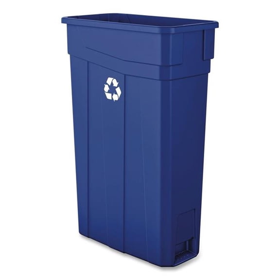 23 Gallon Polypropylene Slim Recycling Container - Blue