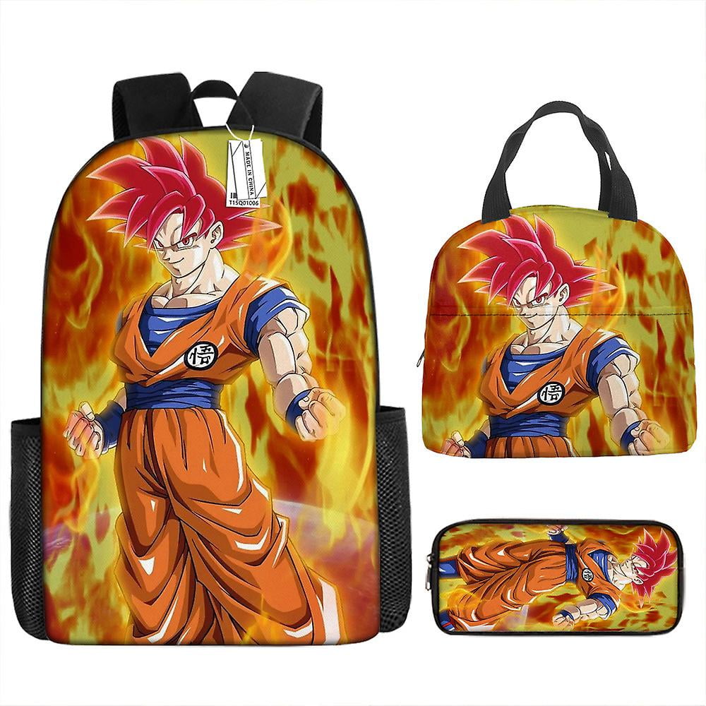 Dragon Ball Backpack Primary School Printed School Bag Children s Backpack Three piece Lunch Bag