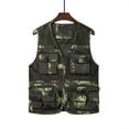 thumbnail image 4 of Lilgiuy Men's Thin Sports Vest Fashion Breathable Openwork Camouflage Waistcoat Jacket Coat for Journalist Photographer Fishing Black, 4 of 5